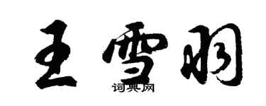 胡问遂王雪羽行书个性签名怎么写