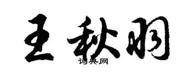 胡问遂王秋羽行书个性签名怎么写