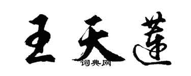 胡问遂王天莲行书个性签名怎么写