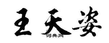 胡问遂王天姿行书个性签名怎么写