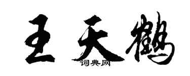 胡问遂王天鹤行书个性签名怎么写