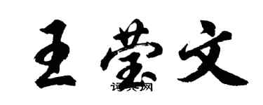 胡问遂王莹文行书个性签名怎么写