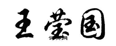 胡问遂王莹国行书个性签名怎么写