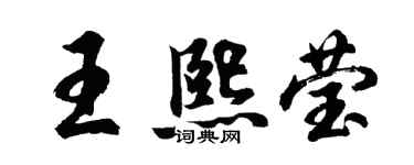 胡问遂王熙莹行书个性签名怎么写