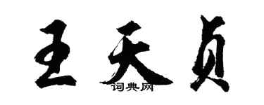 胡问遂王天贞行书个性签名怎么写
