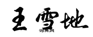 胡问遂王雪地行书个性签名怎么写