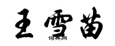 胡问遂王雪苗行书个性签名怎么写