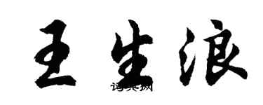 胡问遂王生浪行书个性签名怎么写