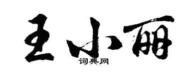 胡问遂王小丽行书个性签名怎么写