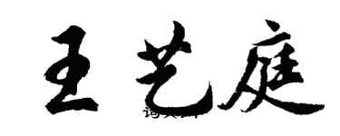 胡问遂王艺庭行书个性签名怎么写
