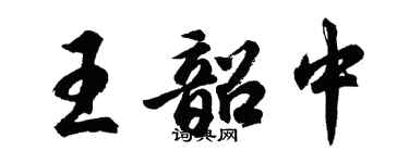 胡问遂王韶中行书个性签名怎么写