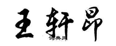 胡问遂王轩昂行书个性签名怎么写