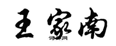 胡问遂王家南行书个性签名怎么写