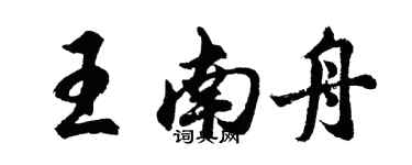 胡问遂王南舟行书个性签名怎么写