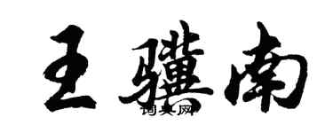 胡问遂王骥南行书个性签名怎么写