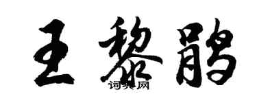 胡问遂王黎鹃行书个性签名怎么写