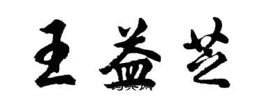 胡问遂王益芝行书个性签名怎么写