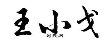 胡问遂王小戈行书个性签名怎么写