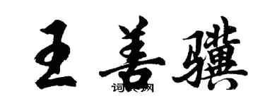 胡问遂王善骥行书个性签名怎么写