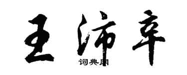 胡问遂王沛辛行书个性签名怎么写