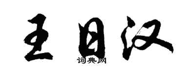 胡问遂王日汉行书个性签名怎么写
