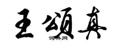 胡问遂王颂真行书个性签名怎么写