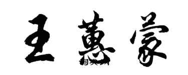 胡问遂王蕙蒙行书个性签名怎么写
