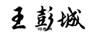 胡问遂王彭城行书个性签名怎么写