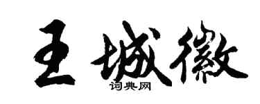 胡问遂王城徽行书个性签名怎么写