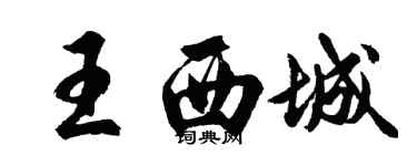 胡问遂王西城行书个性签名怎么写