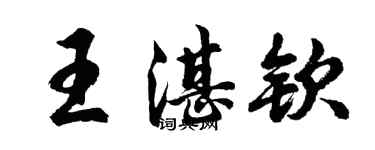 胡问遂王湛钦行书个性签名怎么写