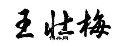 胡问遂王壮梅行书个性签名怎么写
