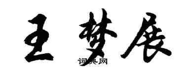 胡问遂王梦展行书个性签名怎么写