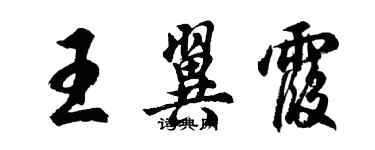 胡问遂王翼霞行书个性签名怎么写