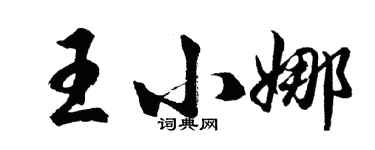 胡问遂王小娜行书个性签名怎么写