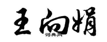 胡问遂王向娟行书个性签名怎么写