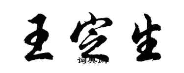 胡问遂王定生行书个性签名怎么写