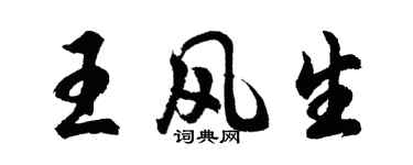 胡问遂王风生行书个性签名怎么写