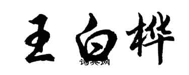 胡问遂王白桦行书个性签名怎么写