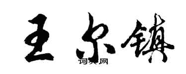 胡问遂王尔镇行书个性签名怎么写