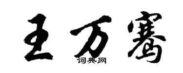 胡问遂王万骞行书个性签名怎么写