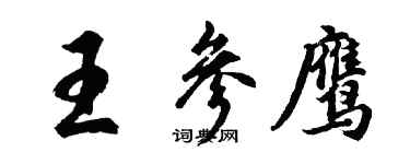 胡问遂王参鹰行书个性签名怎么写