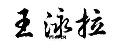 胡问遂王泳拉行书个性签名怎么写