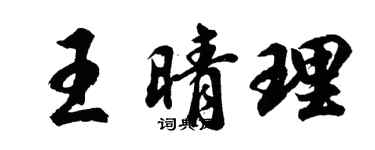 胡问遂王晴理行书个性签名怎么写