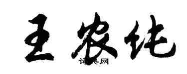 胡问遂王农纯行书个性签名怎么写