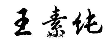 胡问遂王素纯行书个性签名怎么写