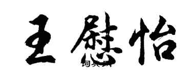 胡问遂王慰怡行书个性签名怎么写