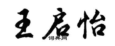 胡问遂王启怡行书个性签名怎么写