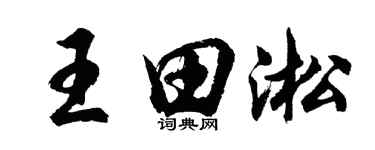 胡问遂王田淞行书个性签名怎么写