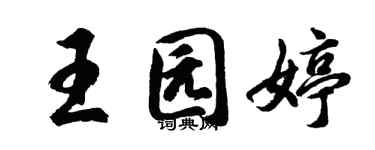 胡问遂王园婷行书个性签名怎么写